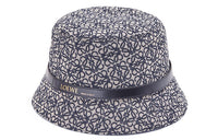 LOEWE Canvas Cowhide Bucket Hats Women's Marine Blue/Black