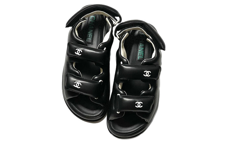 CHANEL Stylish Sandals Women's Black
