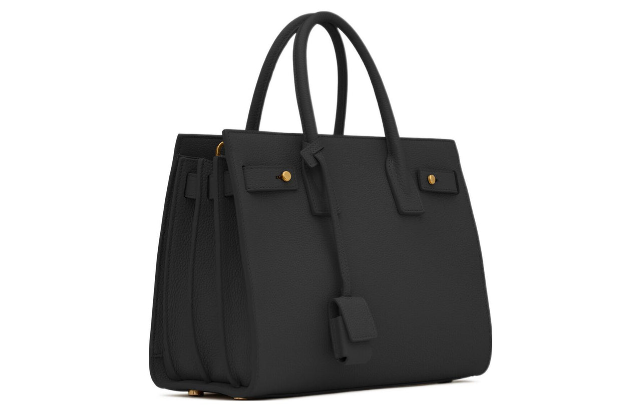 SAINT LAURENT SAC DE JOUR Calfskin Shoulder Bag, Crossbody Bag, Handbag Women's Black