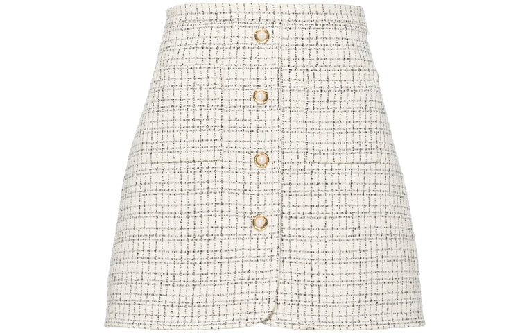 MIU MIU Casual Short Skirts Women's Ivory