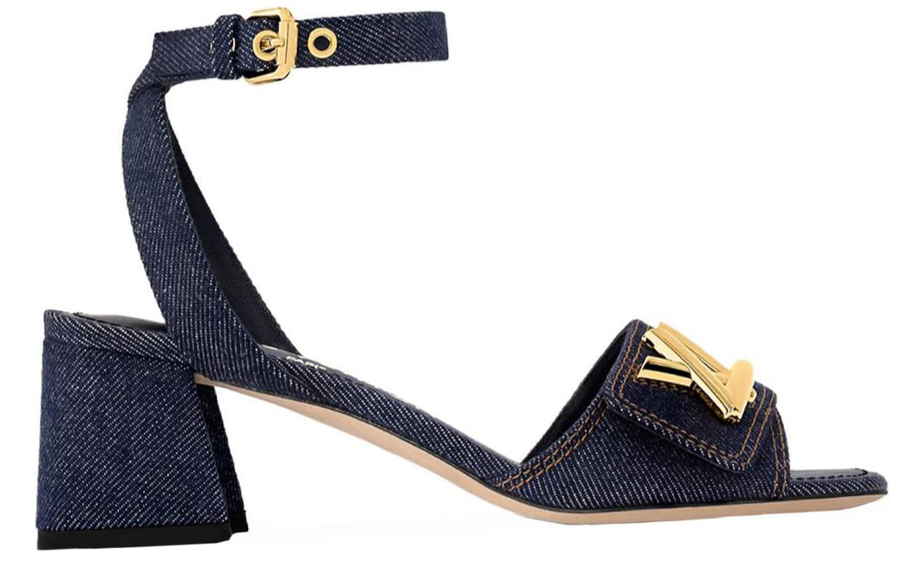 LOUIS VUITTON Strap Sandals Women's Dark Blue