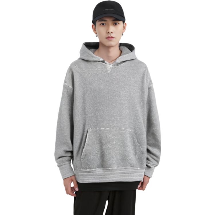 SAINT LAURENT Université Distressed effect Marl Hoodie