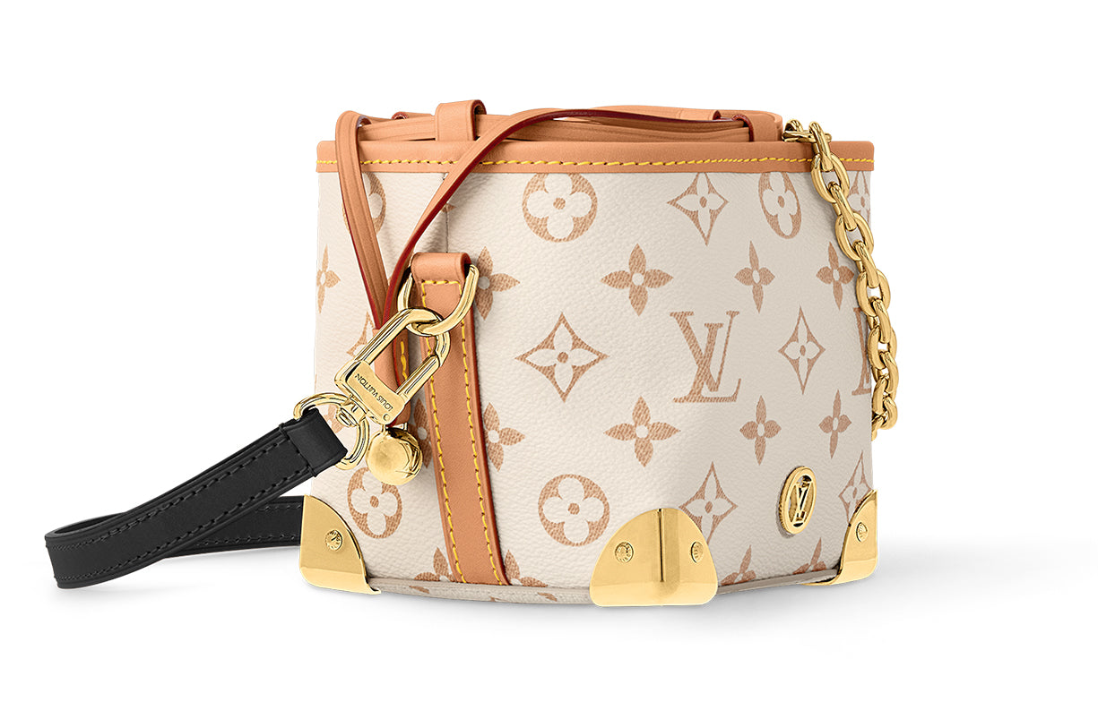 LOUIS VUITTON NOE Leather Canvas Burned Rice Bag Crossbody Bag Women's Sand Dune Light Pink & Beige