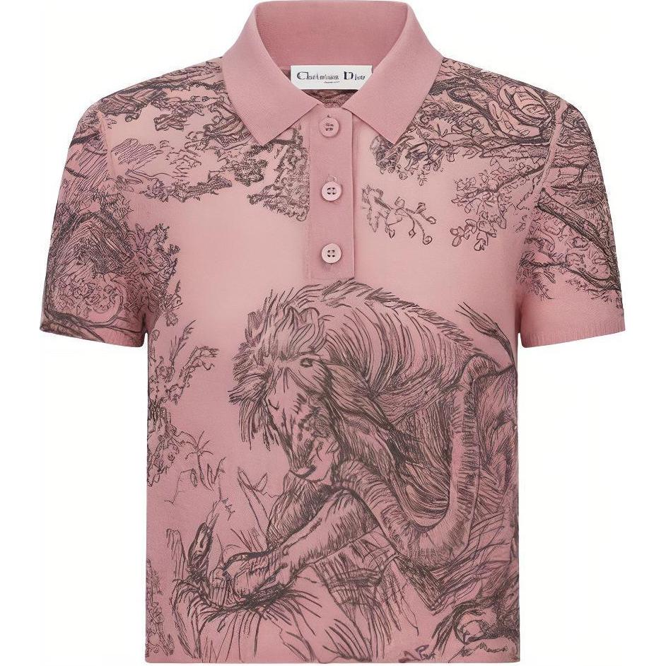 DIOR DIORIVIERA SS23 Polo Shirt Women's Pink