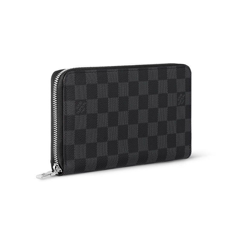 LOUIS VUITTON Zippy Organizer Damier Graphite Canvas Black