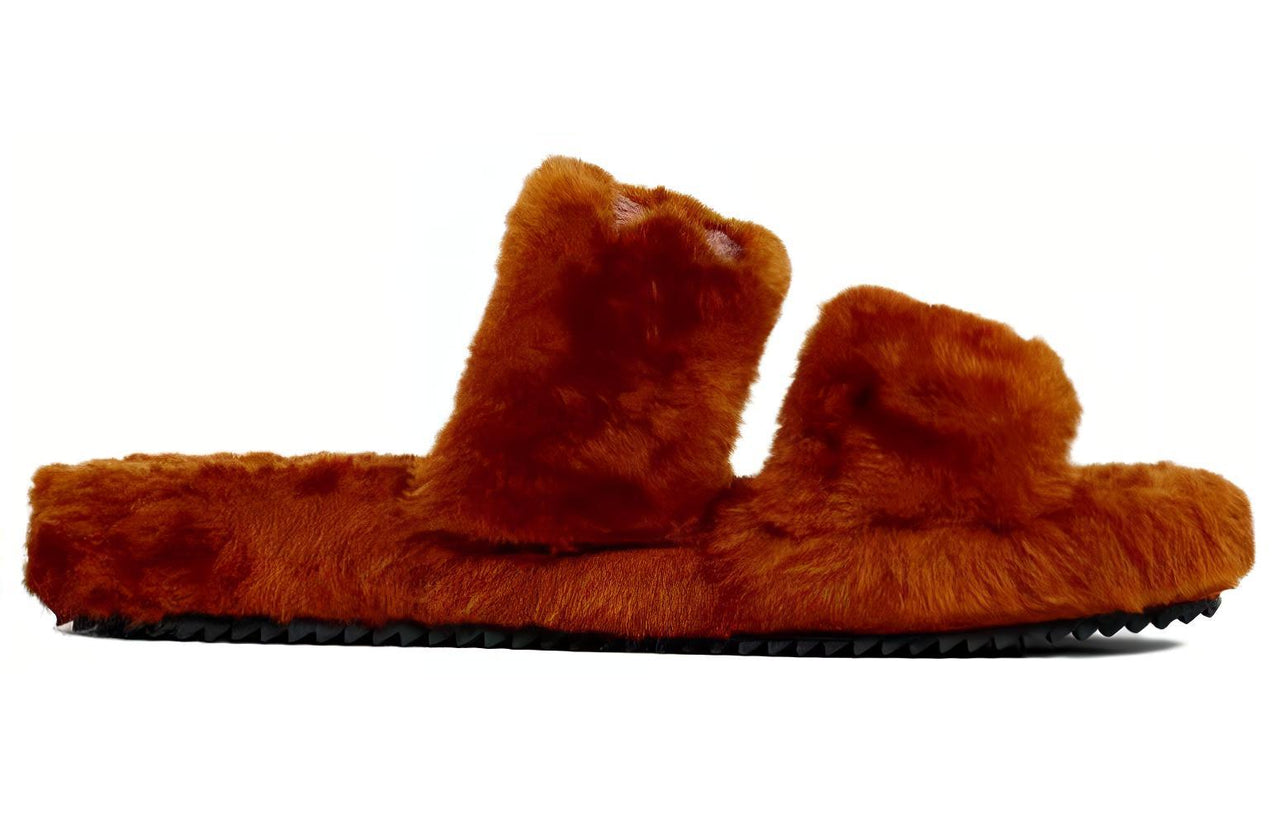 CELINE Triomphe Slide Slippers 0.5cm Women's Rusty Red