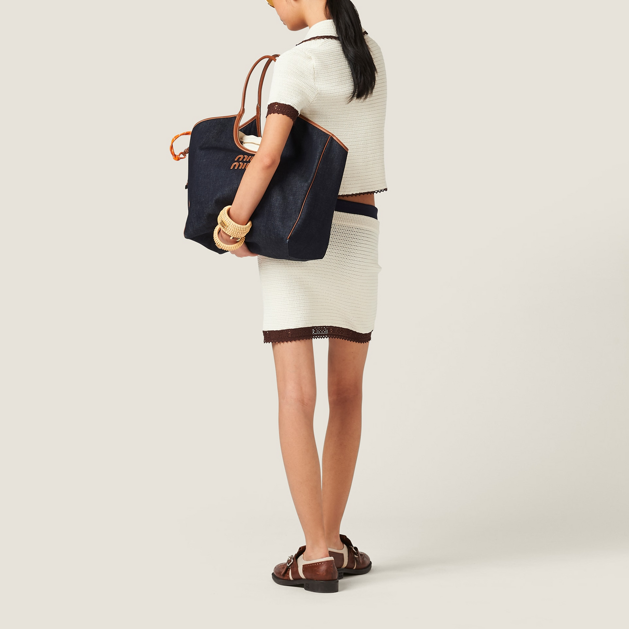 MIU MIU Polo Shirt Women's Beige