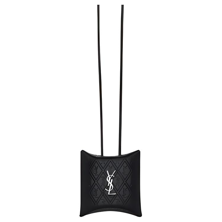 SAINT LAURENT CASSANDRE Calfskin AIRPODS Protective Cover Crossbody Bag, Shoulder Bag Unisex Black