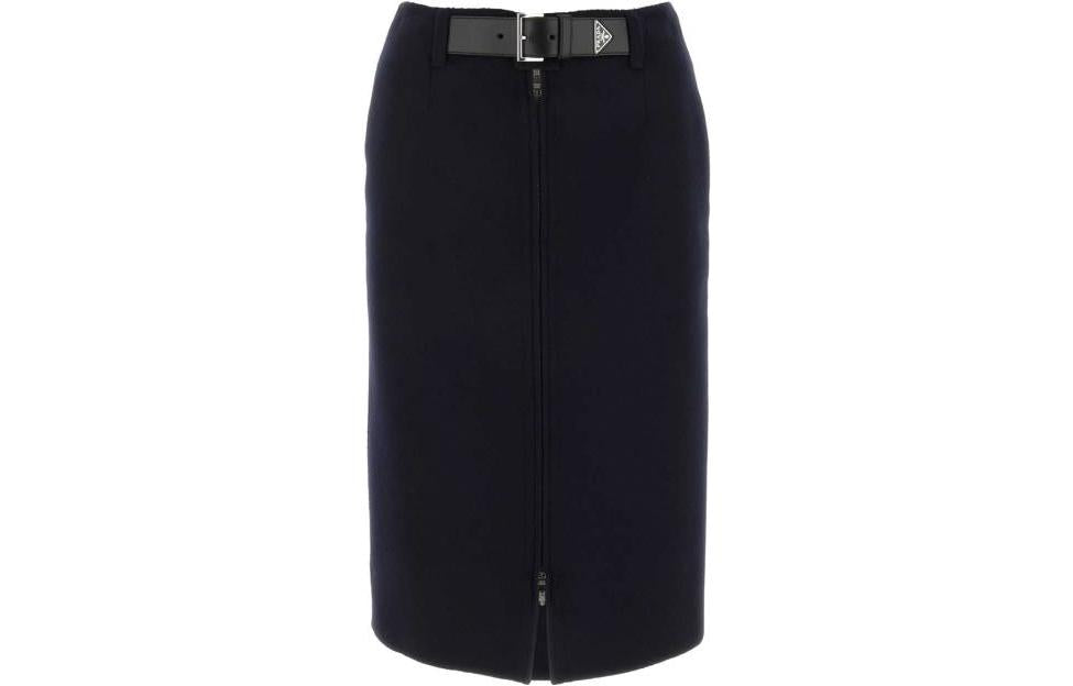 PRADA Fitted Skirt Women's Dark Blue