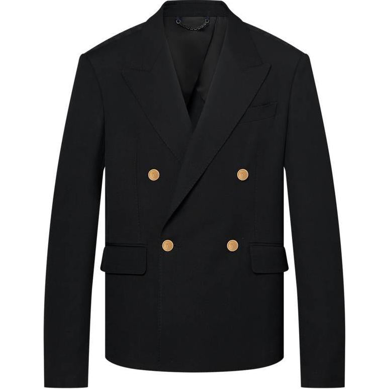 LOUIS VUITTON Double-Breasted Wool And Cotton Blend Tailored Jacket