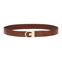 SAINT LAURENT Cow Leather Belts Women's Brown 3CM
