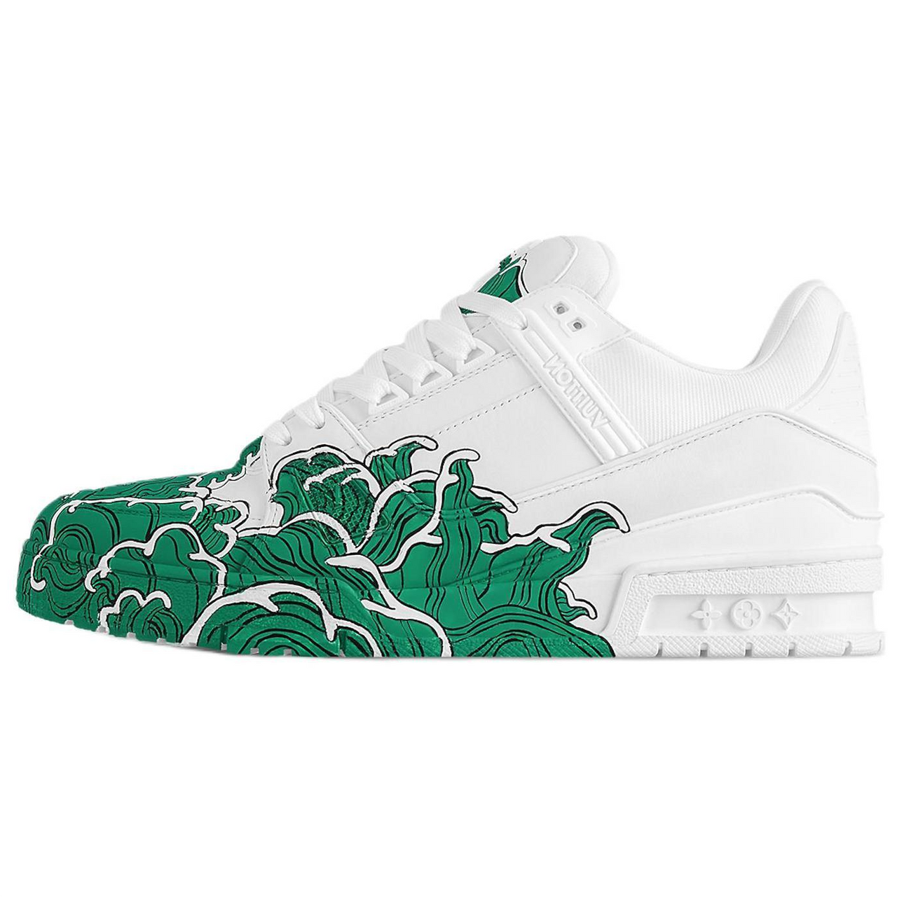 LOUIS VUITTON Trainer Low-Top Skateboard Shoes Unisex Green White