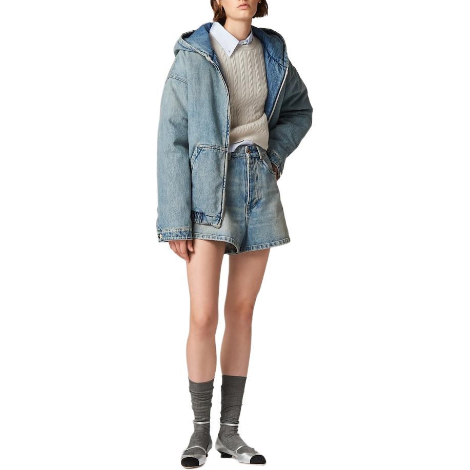 MIU MIU Denim Shorts Women's Blue