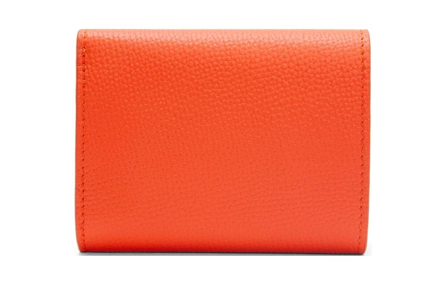 LOEWE Anagram Pebbled Calfskin Wallet Women's Vibrant Orange