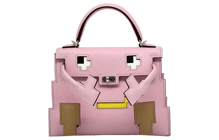 HERMES Kelly Doll Epsom Calfskin Millennium Doll Handbag Crossbody Bag Women's Mallow Purple/Milk Tea/Lemon/Cream White