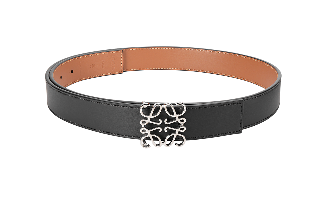 LOEWE Reversible Anagram Belt In Smooth Calfskin