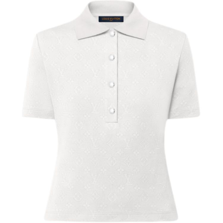 LOUIS VUITTON Monogram Piqué Polo Top