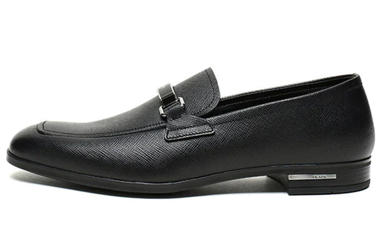 PRADA Casual Leather Shoes Men's Black