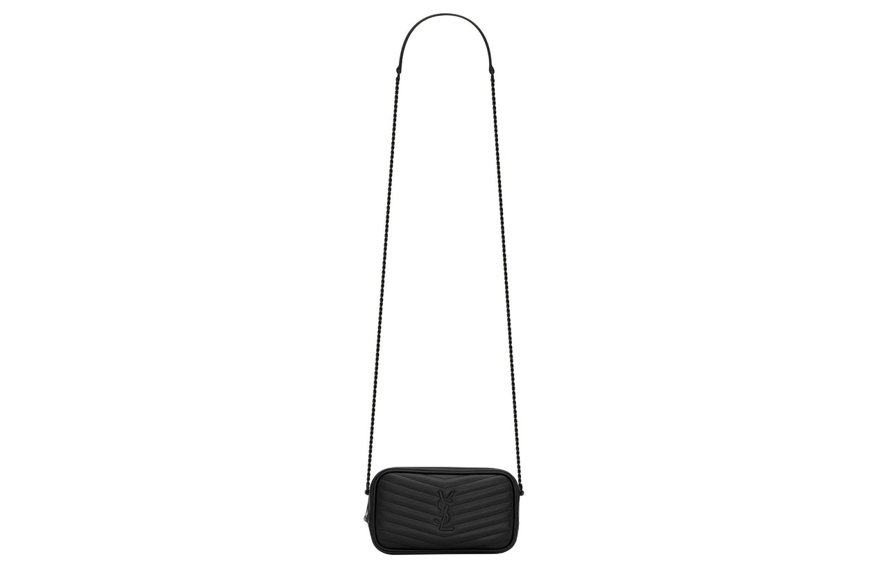 SAINT LAURENT LOU Cow Leather Camera Bags Crossbody Bag Shoulder Bag Women's Black