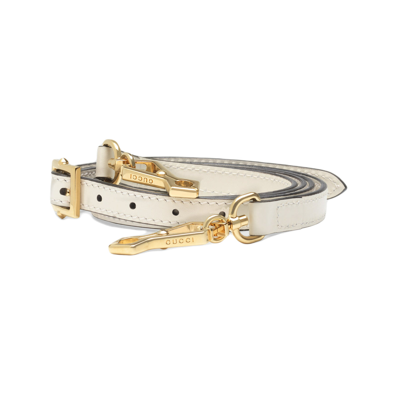 Gucci Sylvie Detachable Leather Strap White