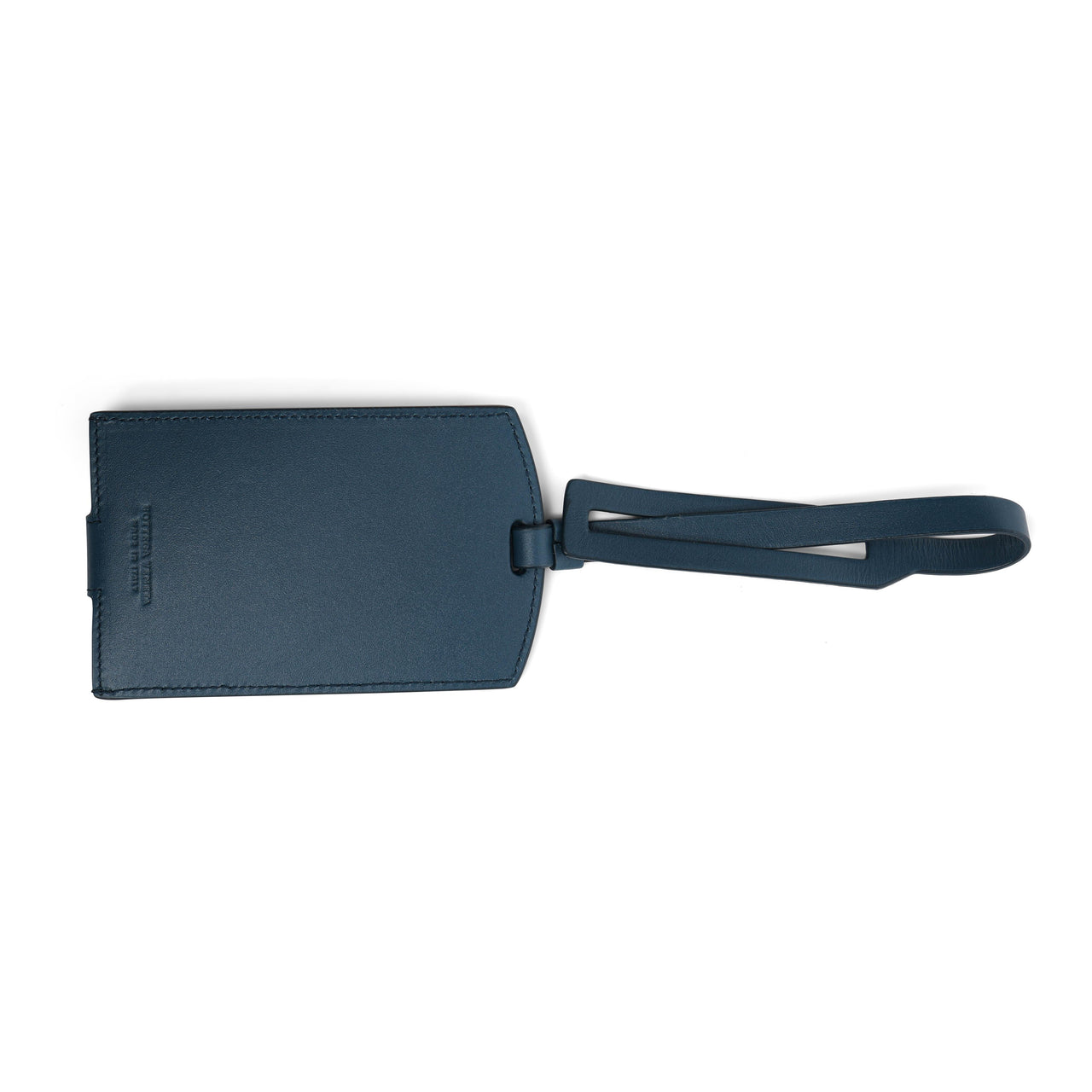 Bottega Veneta Intrecciato Tag Holder in Blue