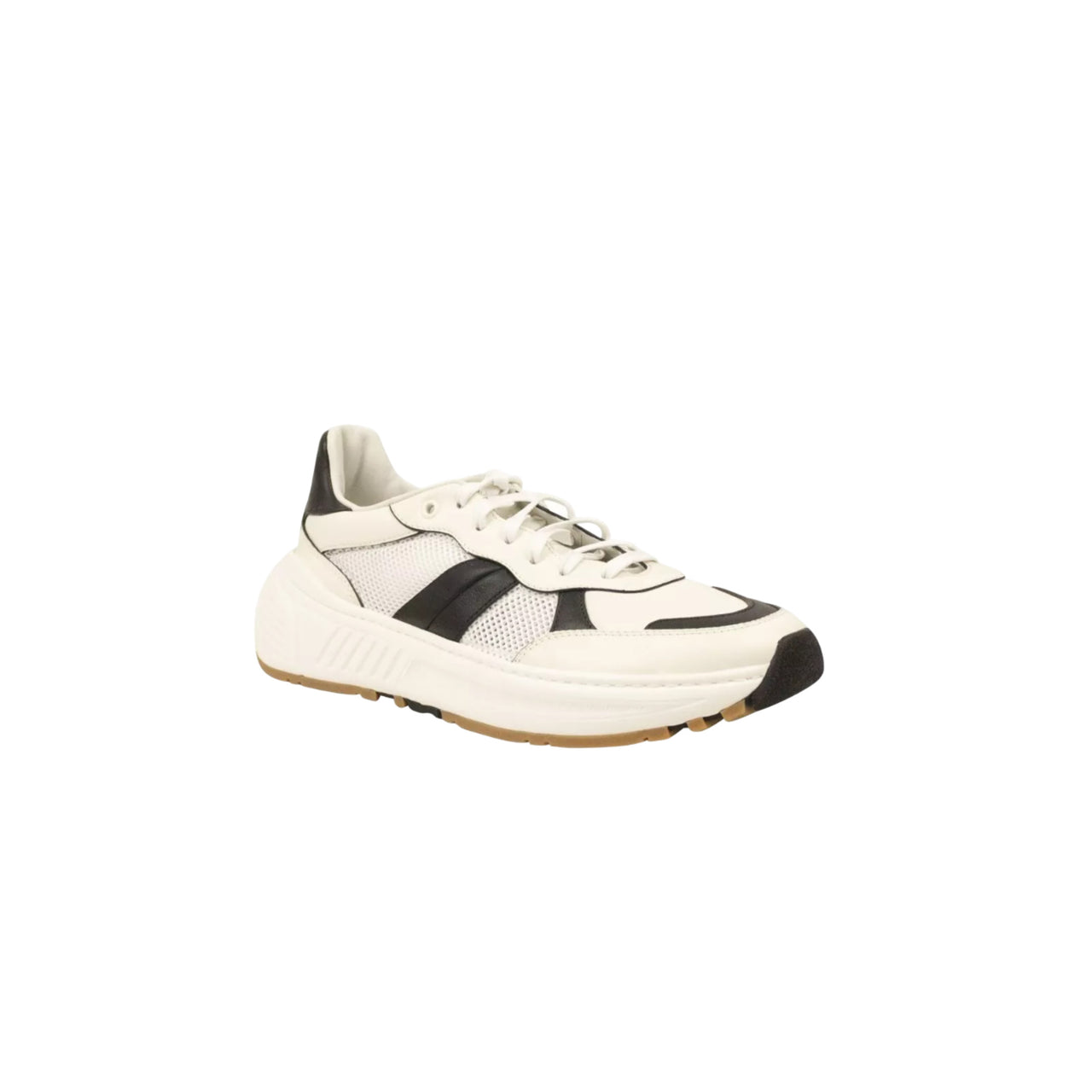 Bottega Veneta Speedster Athletic Sneakers in White/Black