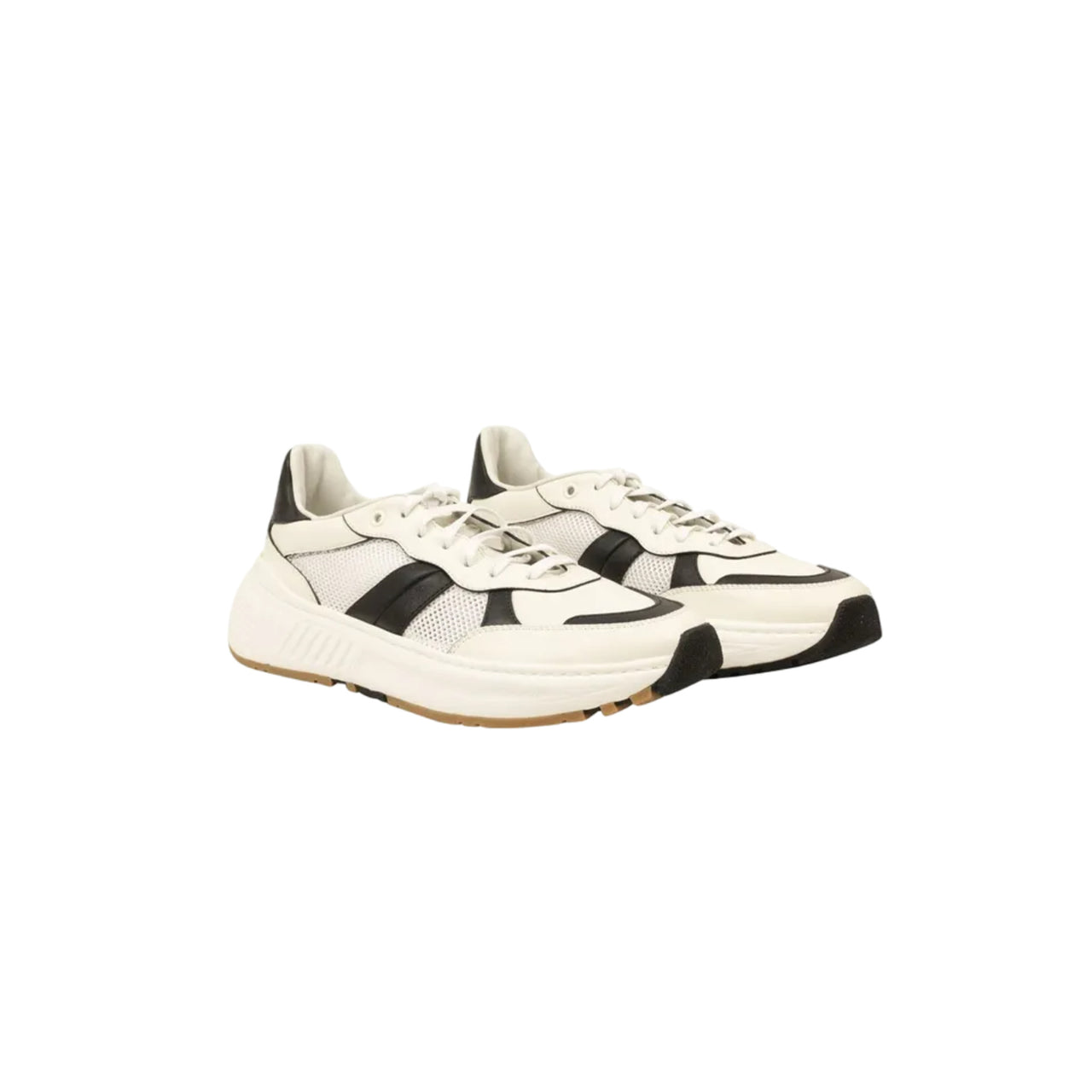 Bottega Veneta Speedster Athletic Sneakers in White/Black