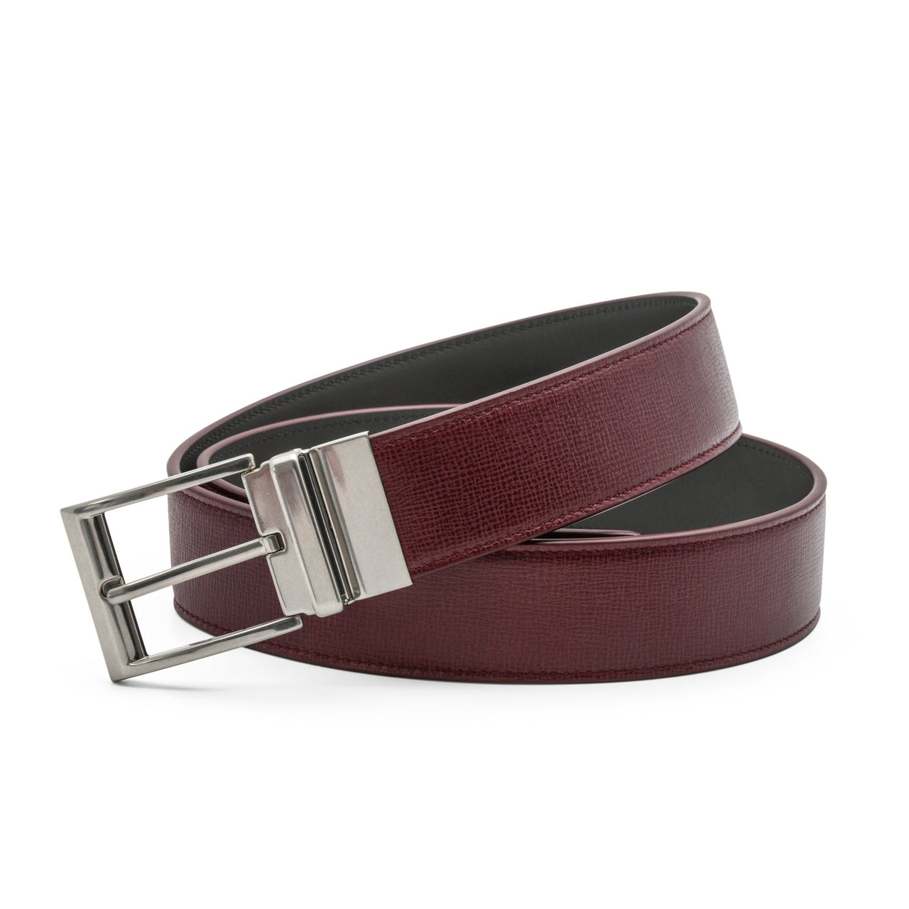 Bottega Veneta Leather Belt in Burgundy