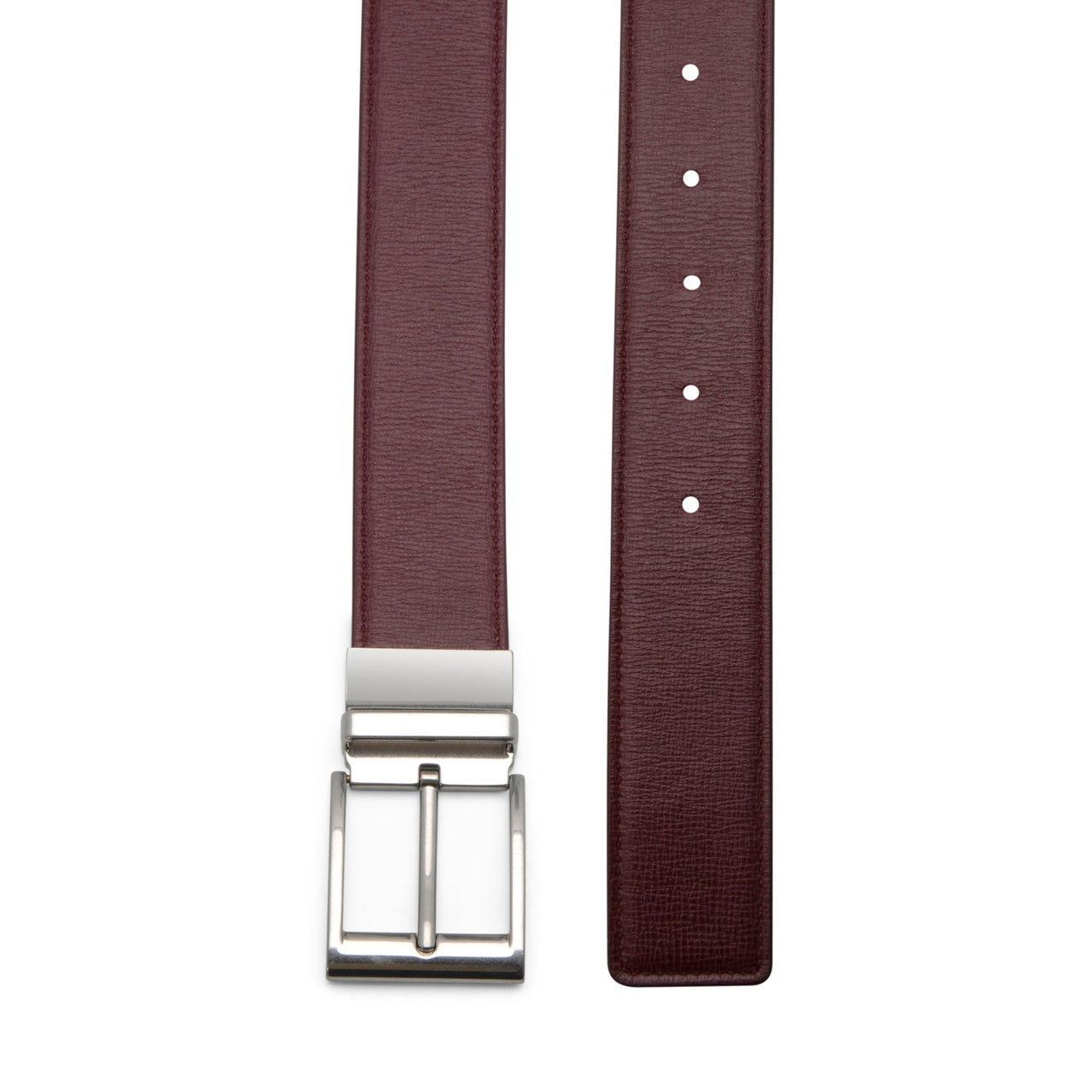 Bottega Veneta Leather Belt in Burgundy