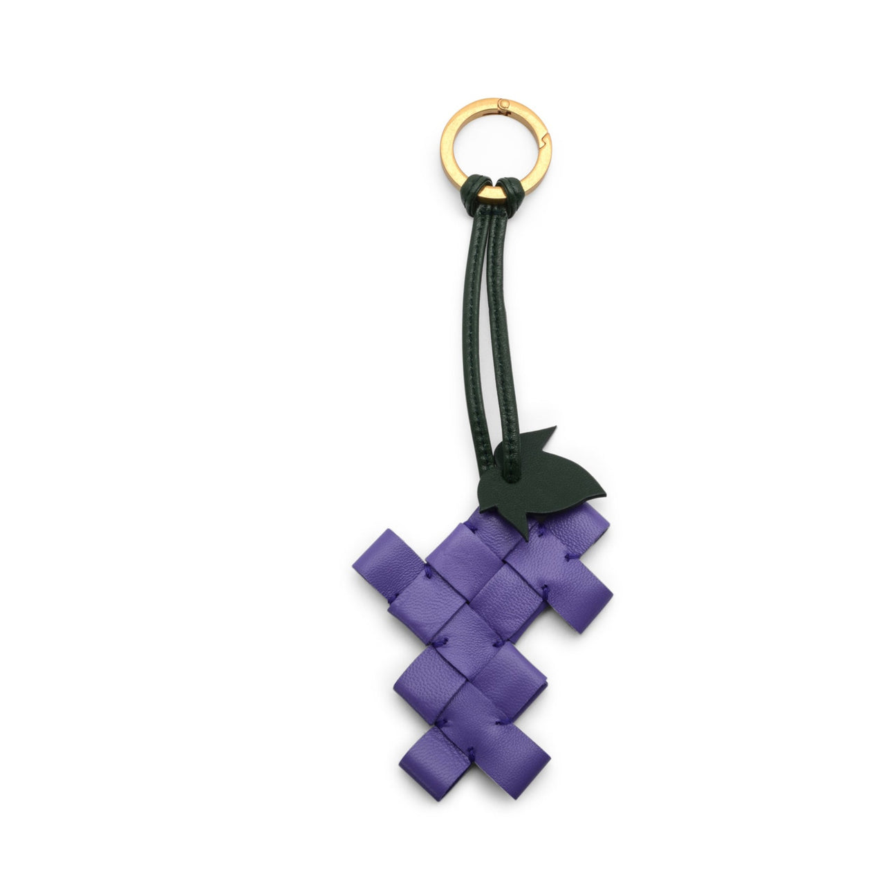 Bottega Veneta Purple Leather Key Chain