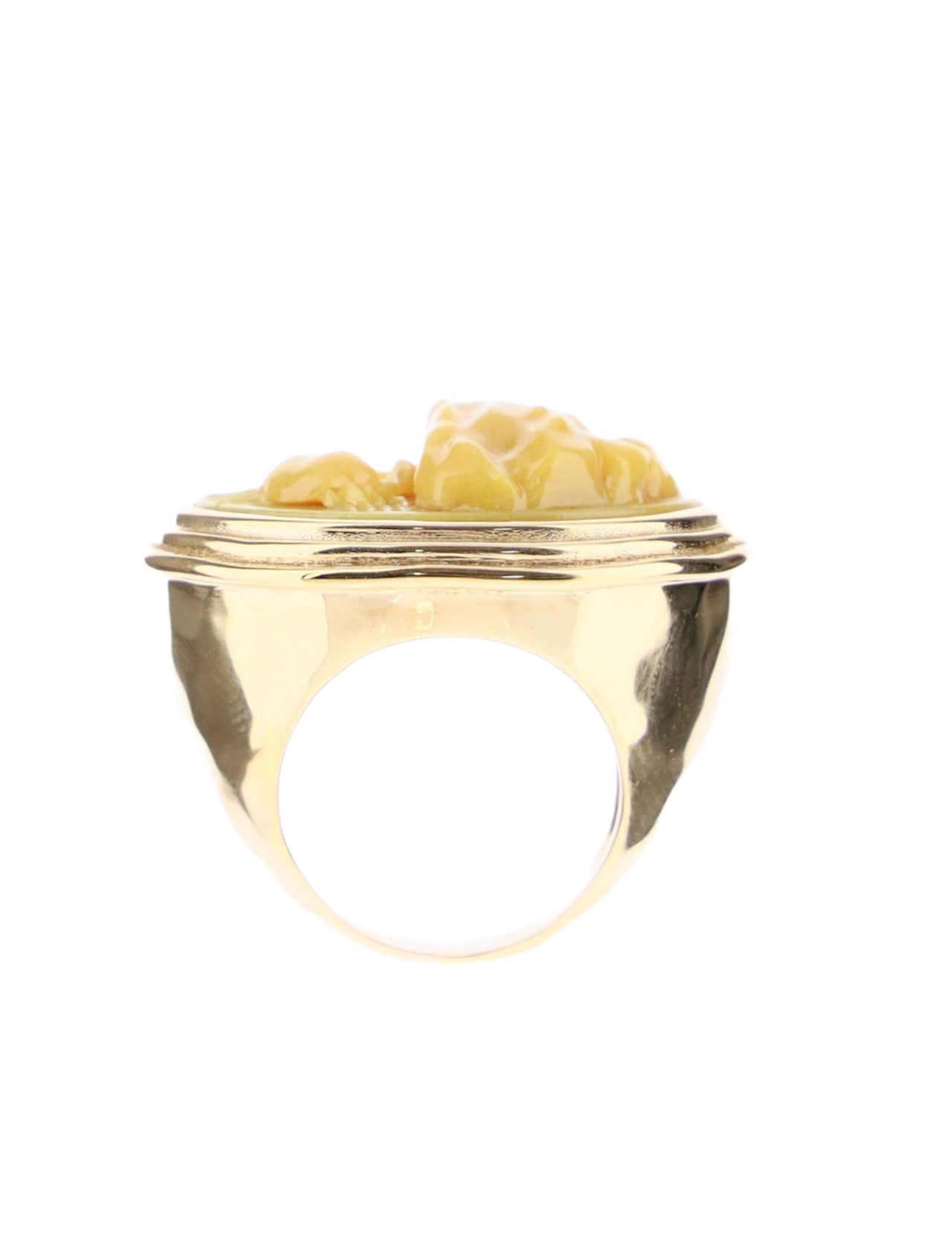 Bottega Veneta Women's Carved Bone Ring