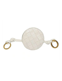 Bottega Veneta Leather Keyring in White