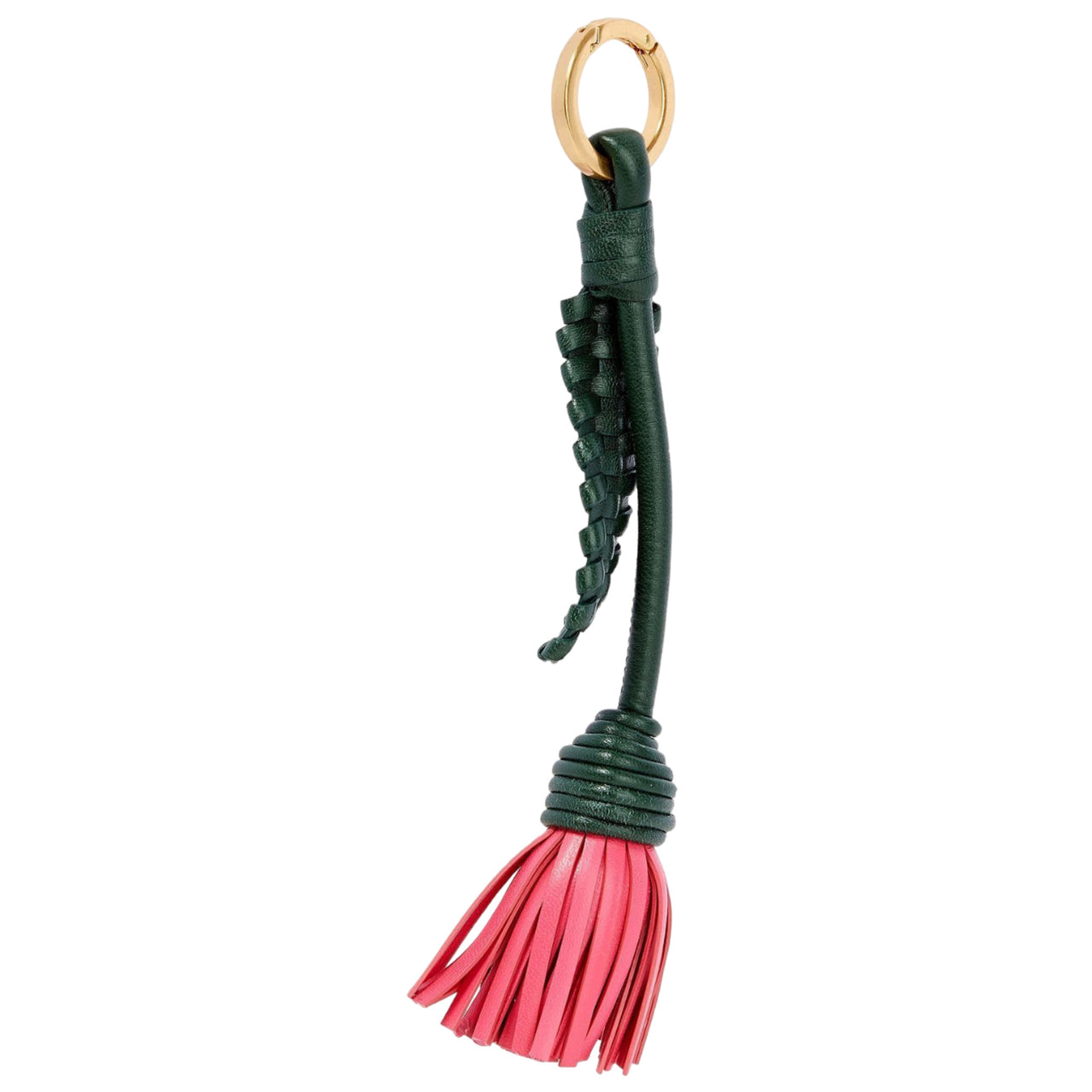 Bottega Veneta Leather Keychain Red