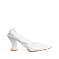 Bottega Veneta Crushed Leather Pumps White