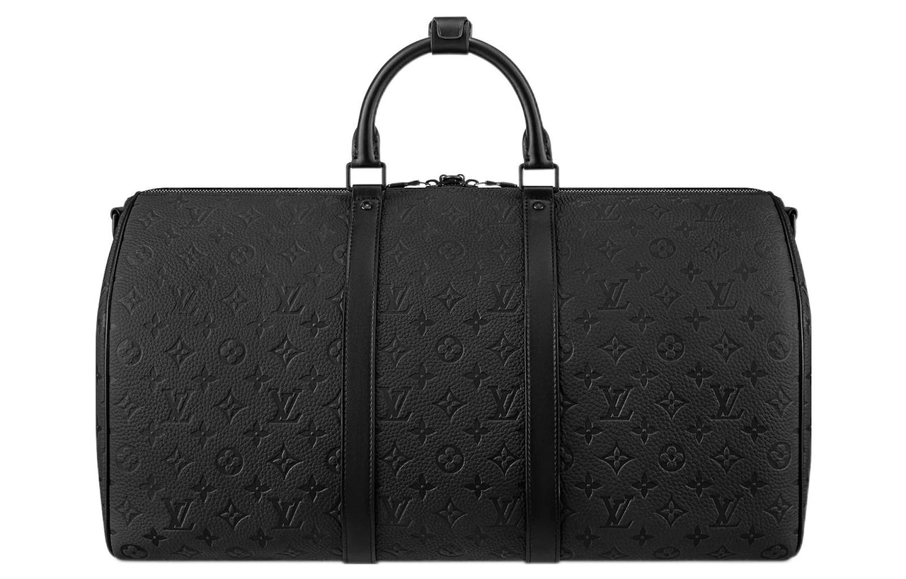 LOUIS VUITTON Keepall Bandouliere 50 Black/Black