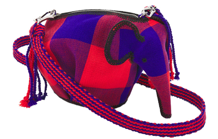 LOEWE Fabric Handheld Shoulder Bag Crossbody Bag Regular Women's Red Blue Multicolor