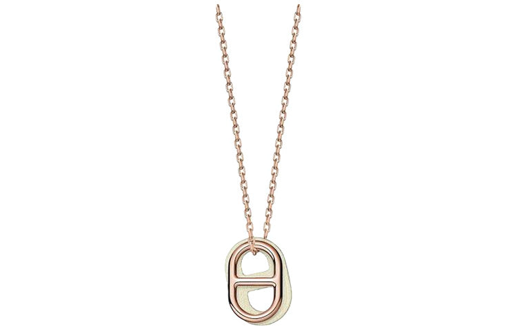 HERMES O'Maillon Rose Gold Necklaces Women's