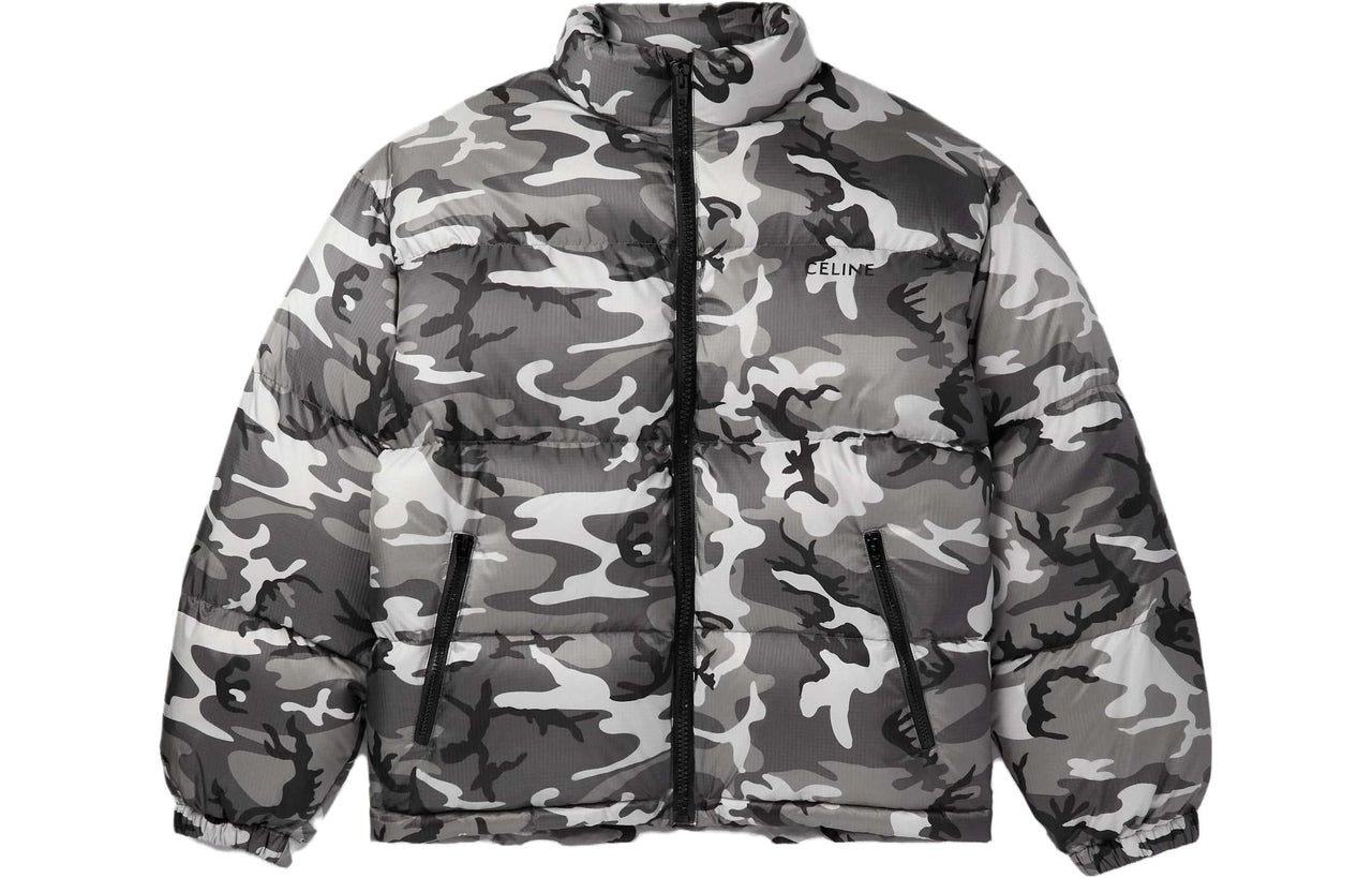 CELINE Camo Short Down Jacket