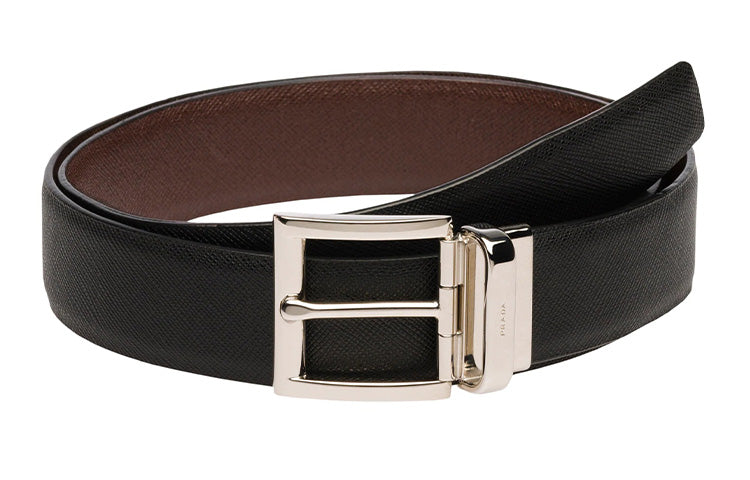 PRADA Logo Detailed Reversible Buckle Belt