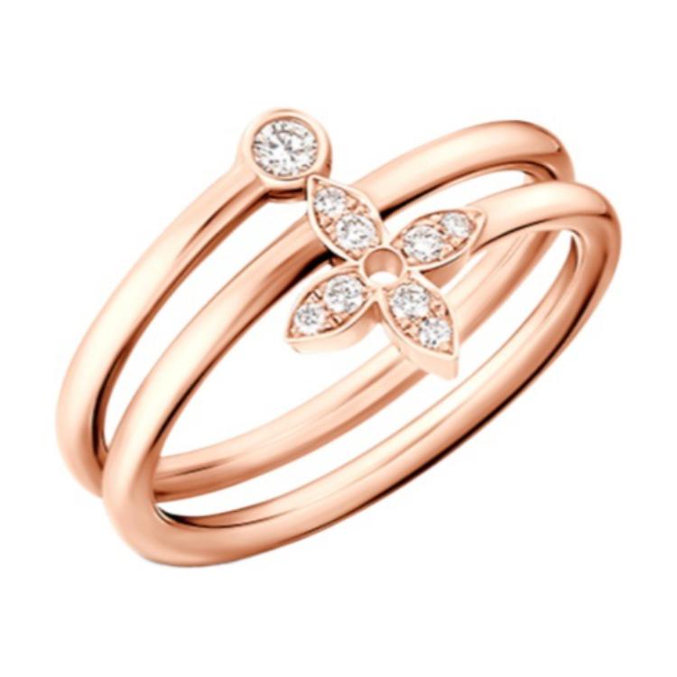 LOUIS VUITTON Idylle Blossom Multi Ring Pink Gold And Diamonds