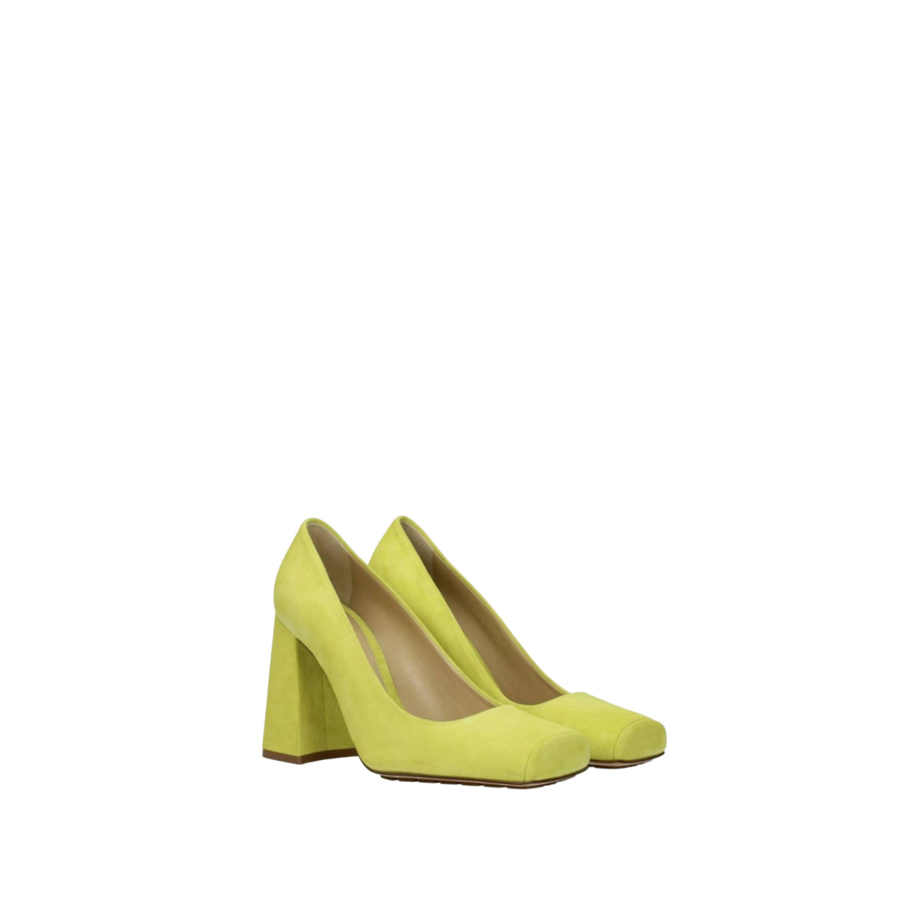 Bottega Veneta Suede Tower Pumps in Green
