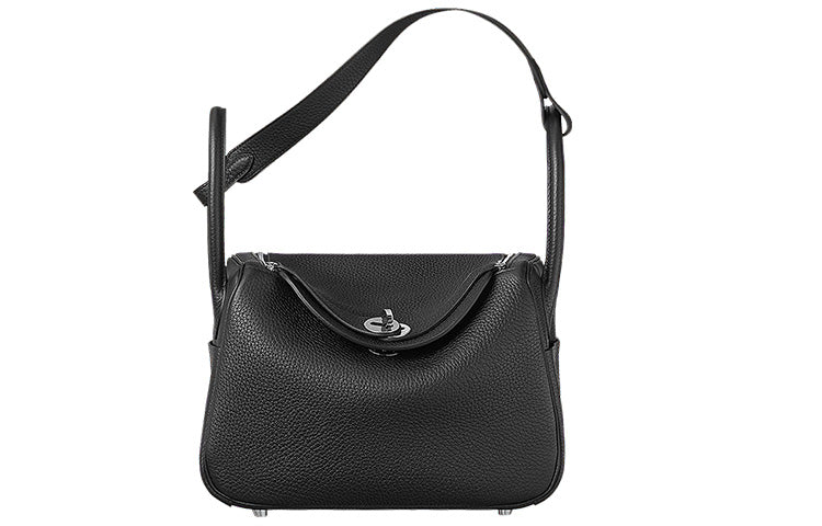 HERMES Lindy Clemence Cow Leather Handbag, Shoulder Bag Women's