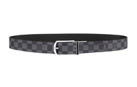 LOUIS VUITTON Slender Cow Leather Belts Men's Width 3.5CM