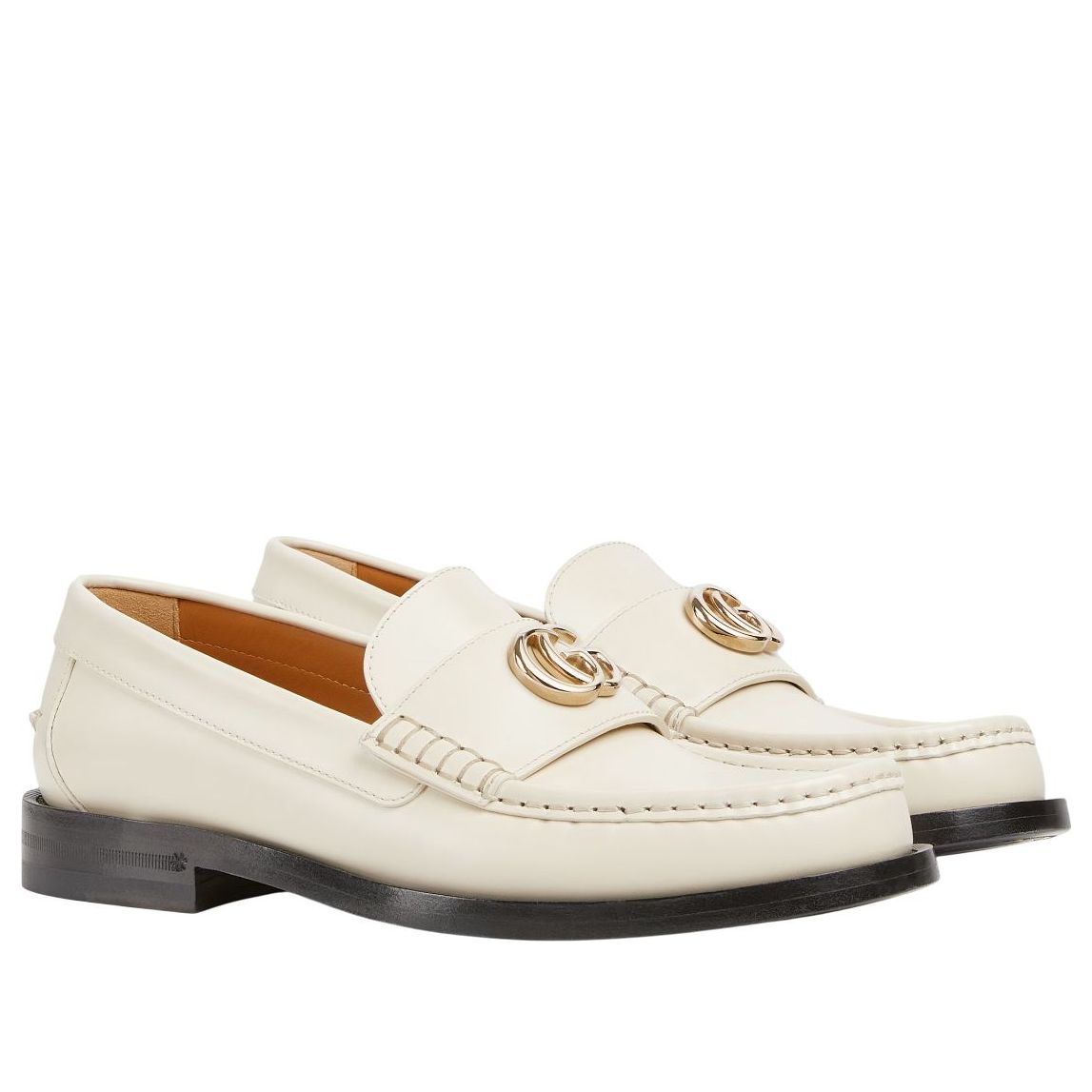 (WMNS) Gucci Double G Loafers 'White' 816333-17X00-9540