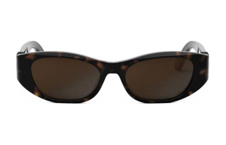 DIOR Oval Sunglasses Unisex Tortoiseshell