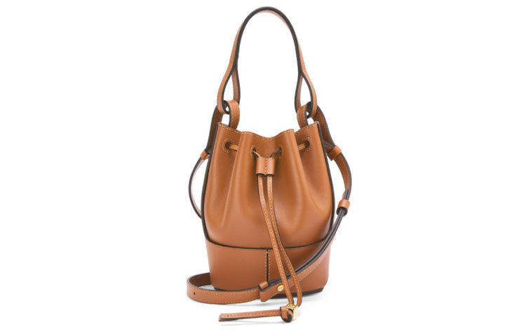LOEWE Balloon NAPPA Cow Leather Balloon Bag, Bucket Bag, Handbag, Shoulder Bag, Crossbody Bag Mini Women's Brown