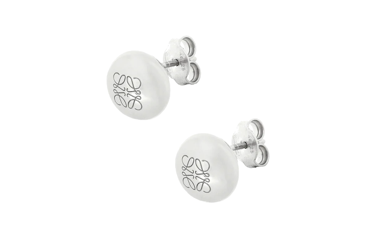 LOEWE 925 Sterling Silver Stud Earrings Women's Color