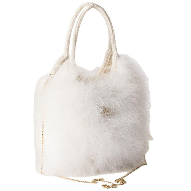 MIU MIU Ivy Lambskin One Shoulder Handbag Women's White