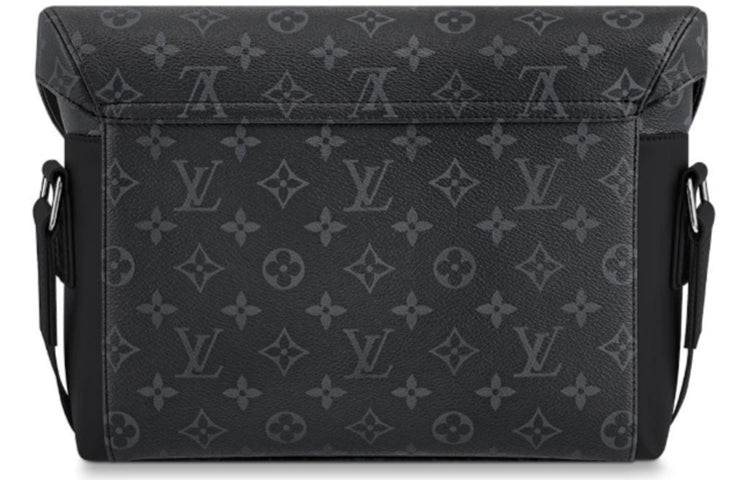 LOUIS VUITTON Coated Canvas Messenger Bag Shoulder Bag Crossbody Bag Small Size Men's Black