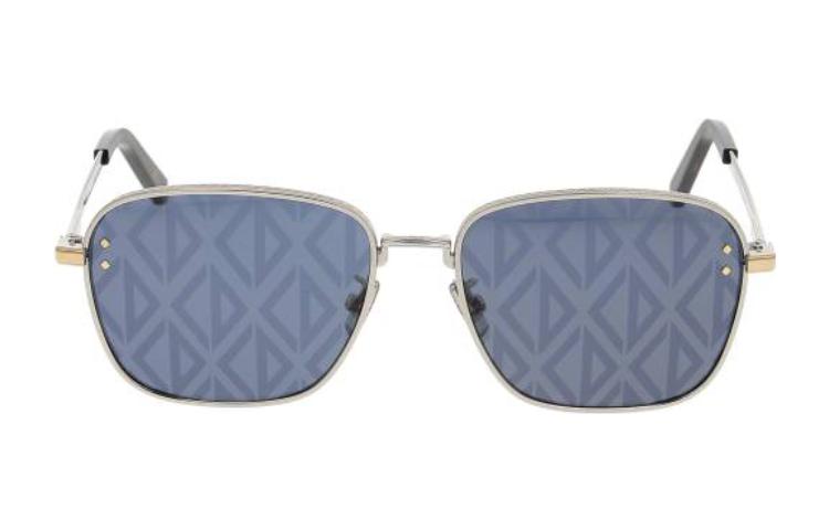 DIOR Alloy Irregular Shape Sunglasses Men's Silver